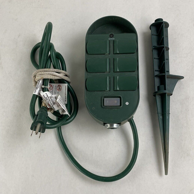 Power Stake Outdoor 6 Outlet Model SP-041 15A 125VAC 60Hz 1875W Tested
