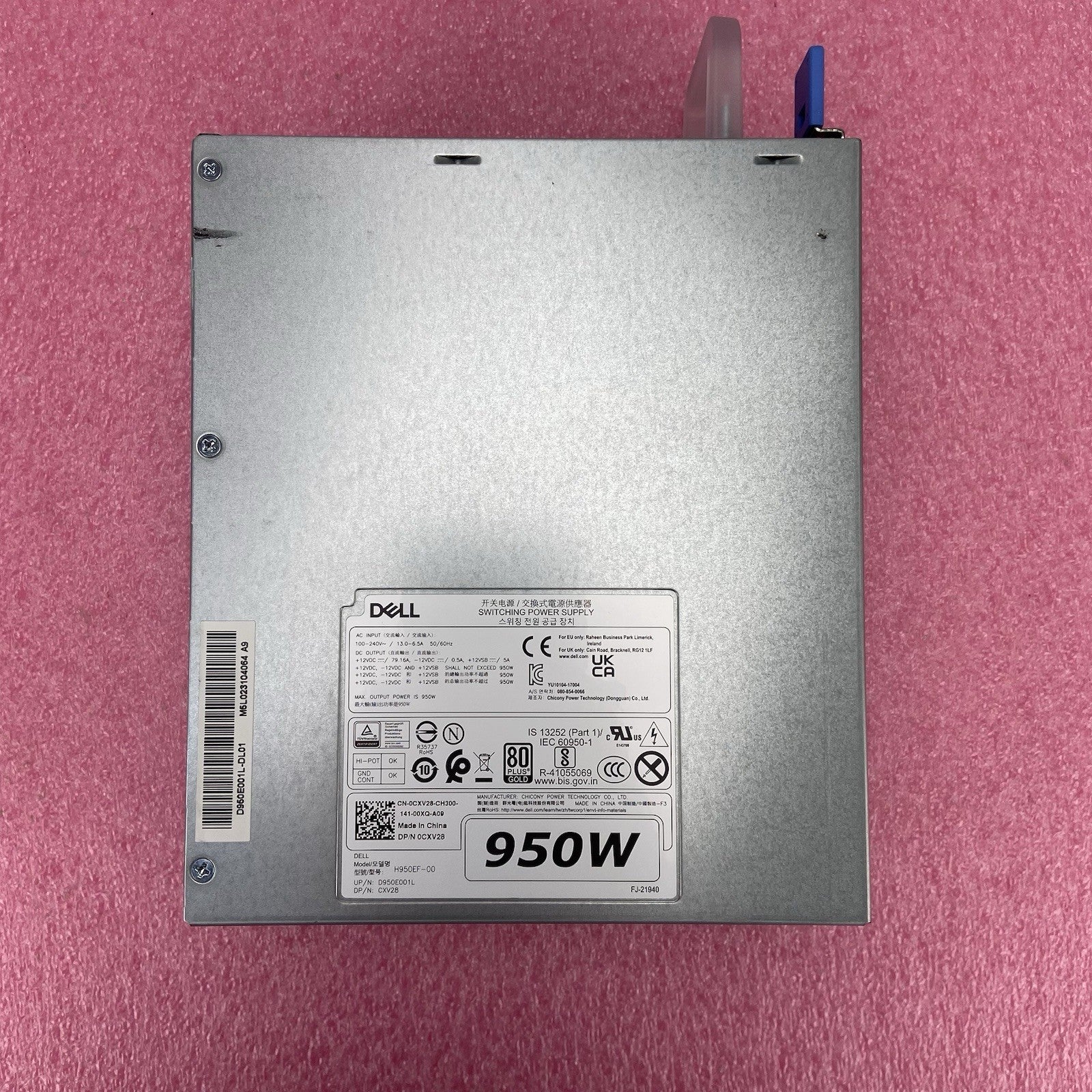 Dell OCXV28 950W Switching Power Supply 80 Plus Gold6