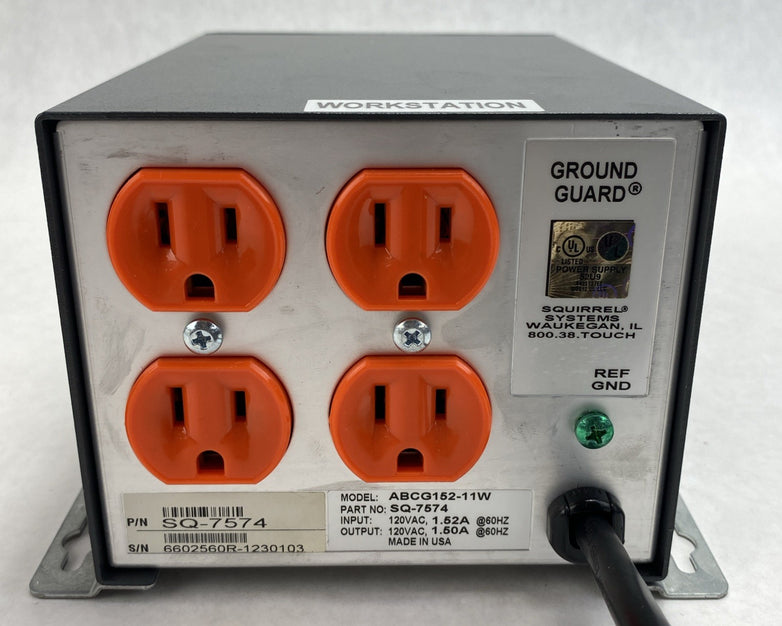Squirrel Systems ABCG152-11W P/N SQ-7574 Powervar Ground Guard - Tested