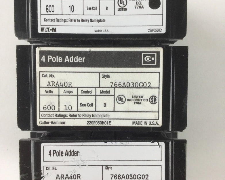 EATON 4 Pole 766A030G03 (Lot of 3)
