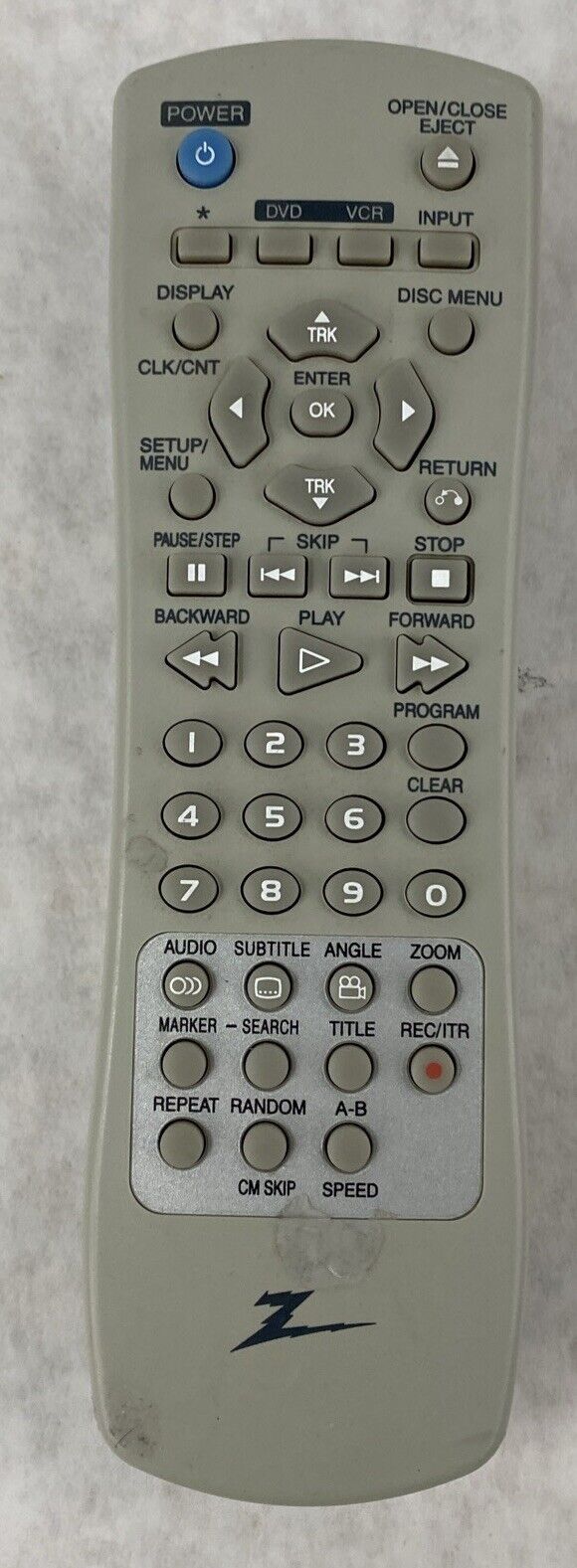 Zenith HS3-3 DVD VCR  Genuine OEM Remote Control