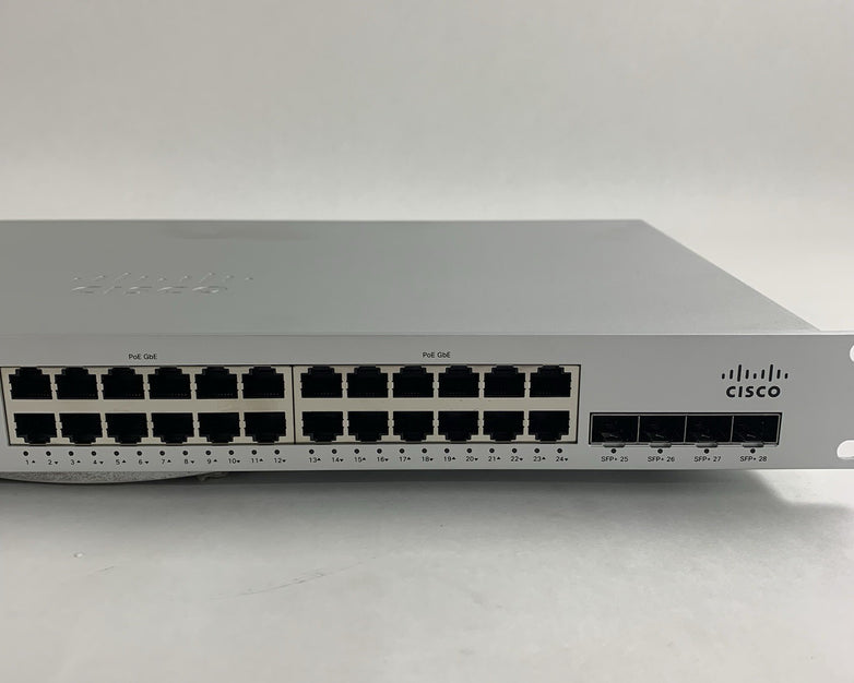 Cisco Meraki MS225-24P-HW Unclaimed 24-Port Gigabit Switch Tested Reset
