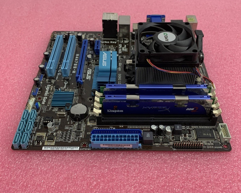 Asus M4A785-M Motherboard AMD Phenom 9550 2.2GHz 4GB RAM w/ Shield