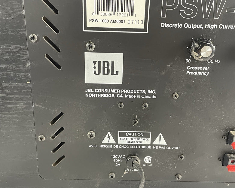 JBL PSW-1000 Home Theater Power Subwoofer Tested