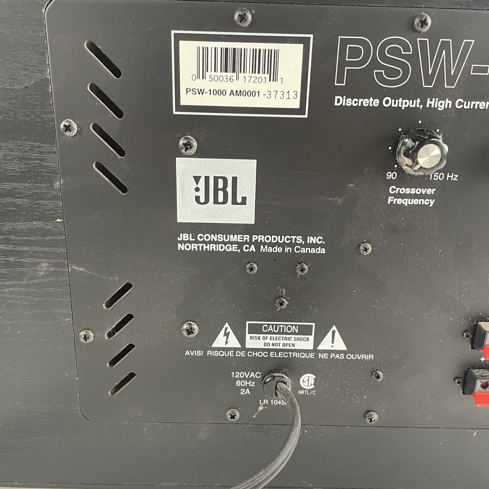 JBL PSW-1000 Home Theater Power Subwoofer Tested8