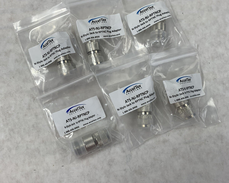 AccelTex N-Style Bulkhead Jack to Plug Arrestor ATS-NJ-RTPNCP (Lot of 6)