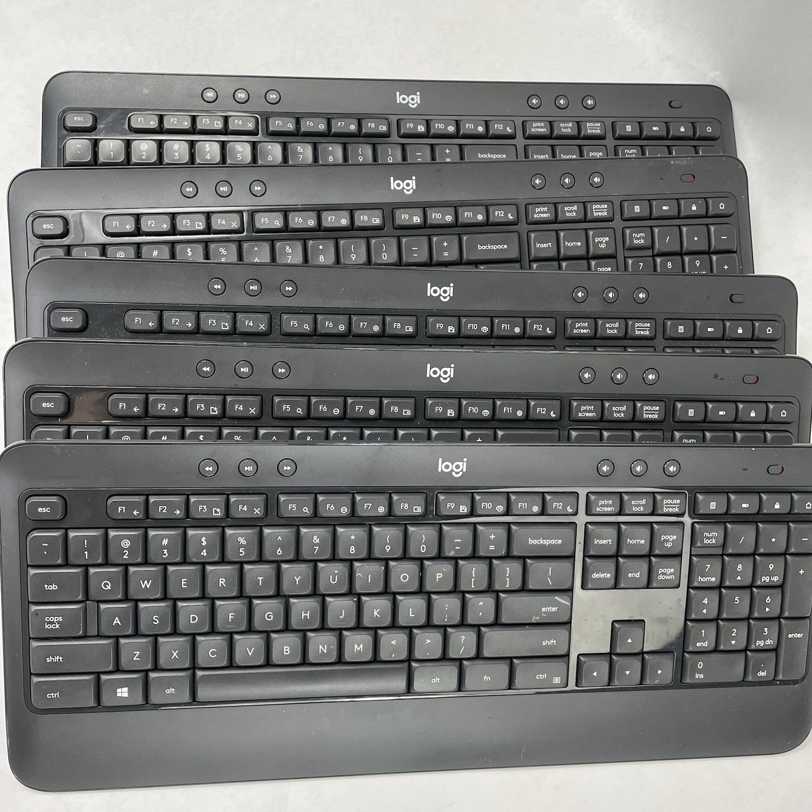 Logitech Wireless Advanced Keyboard K540 with No Dongle Lot of 5