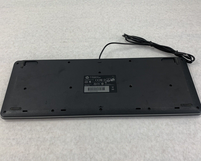 OEM Genuine HP Computer PC Desktop USB Slim US Keyboard Black KB57211 - Untested
