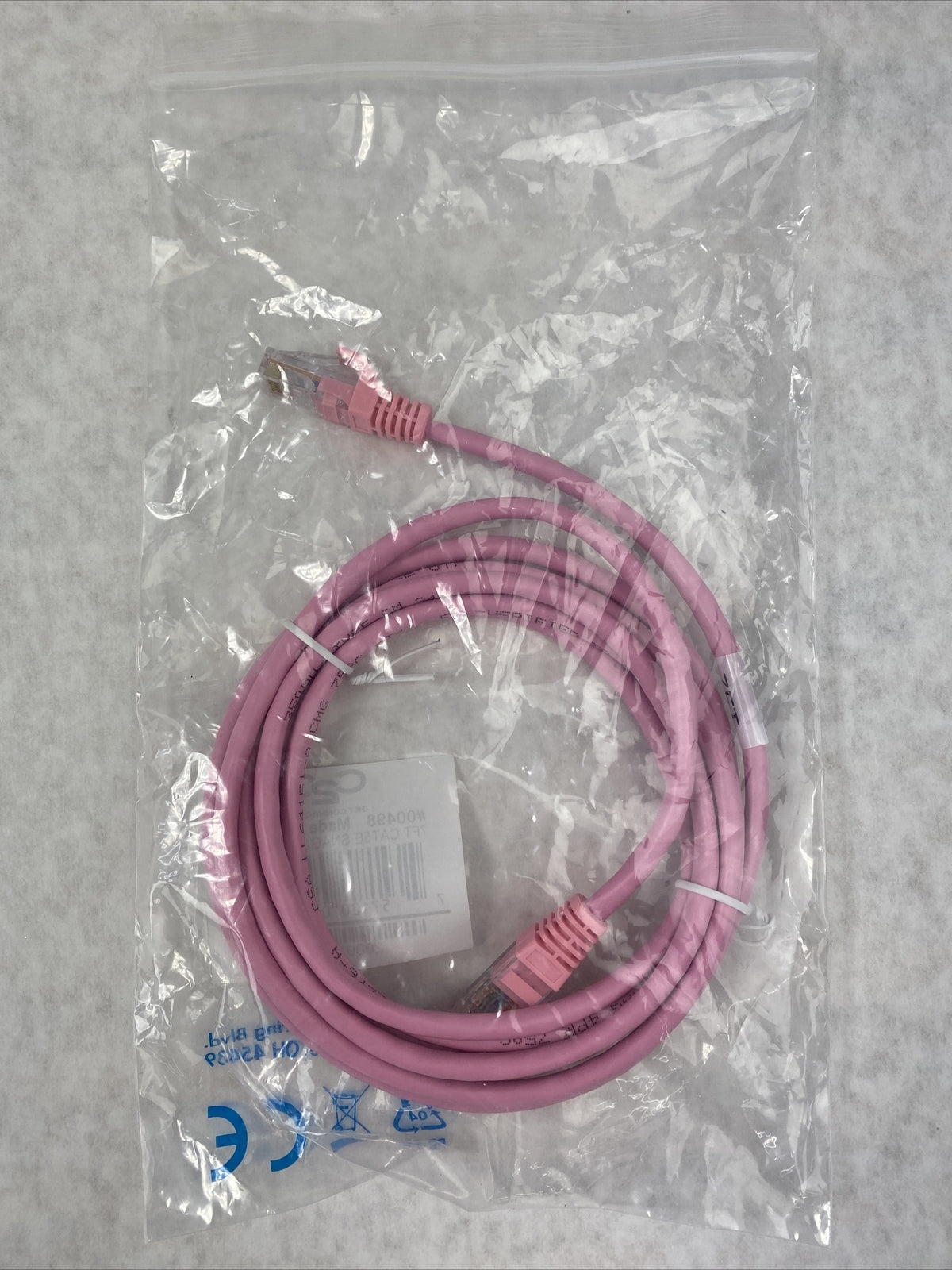 Lot( 5 ) 7ft Pink Cat5e C2G 00498 Snagless Unshielded UTP Ethernet Patch Cable