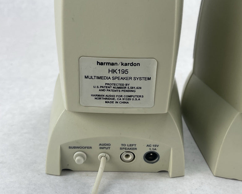 Harman Kardon HK195 Computer Speakers - Tested No Power Cord