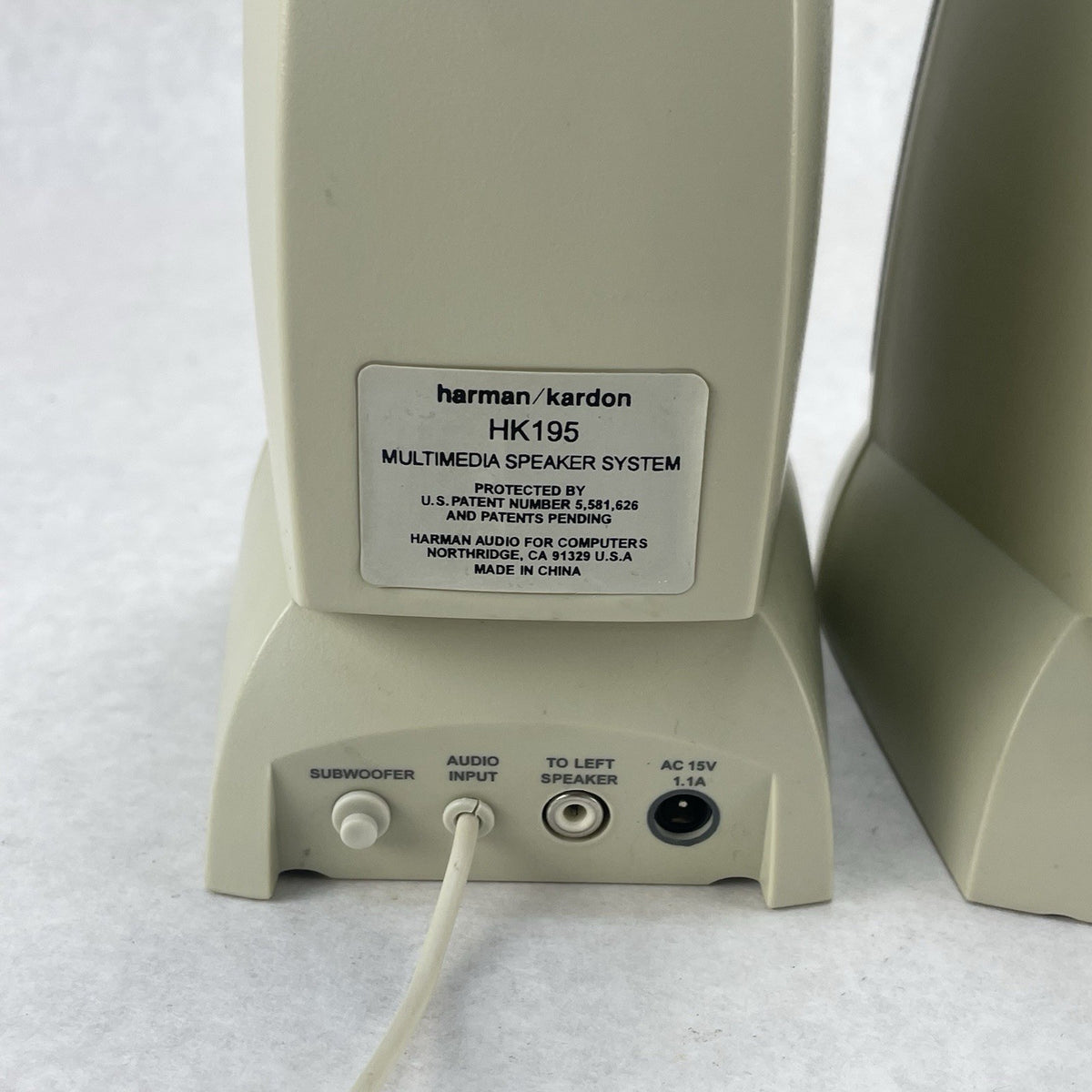 Harman Kardon HK195 Computer Speakers - Tested No Power Cord6