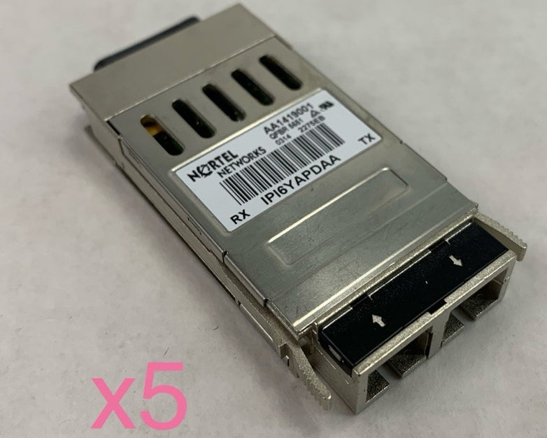 Nortel Networks AA1419001 1000 BASE-SX 850nm LASER PROD Transceiver (Lot of 5)