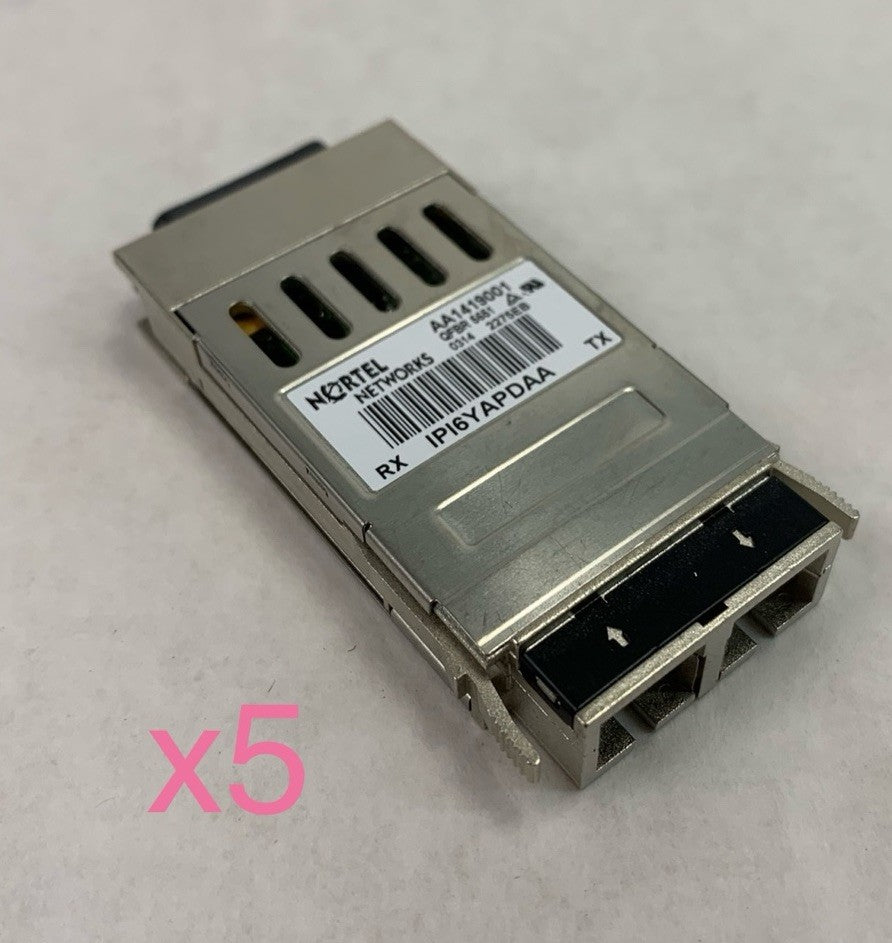 Nortel Networks AA1419001 1000 BASE-SX 850nm LASER PROD Transceiver (Lot of 5)