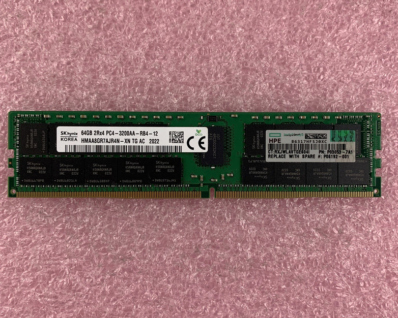 SK Hynix HMAA8GR7AJR4N-XN 64 GB Ram Memory PC4-3200AA 288-Pin DDR4 RDIMM