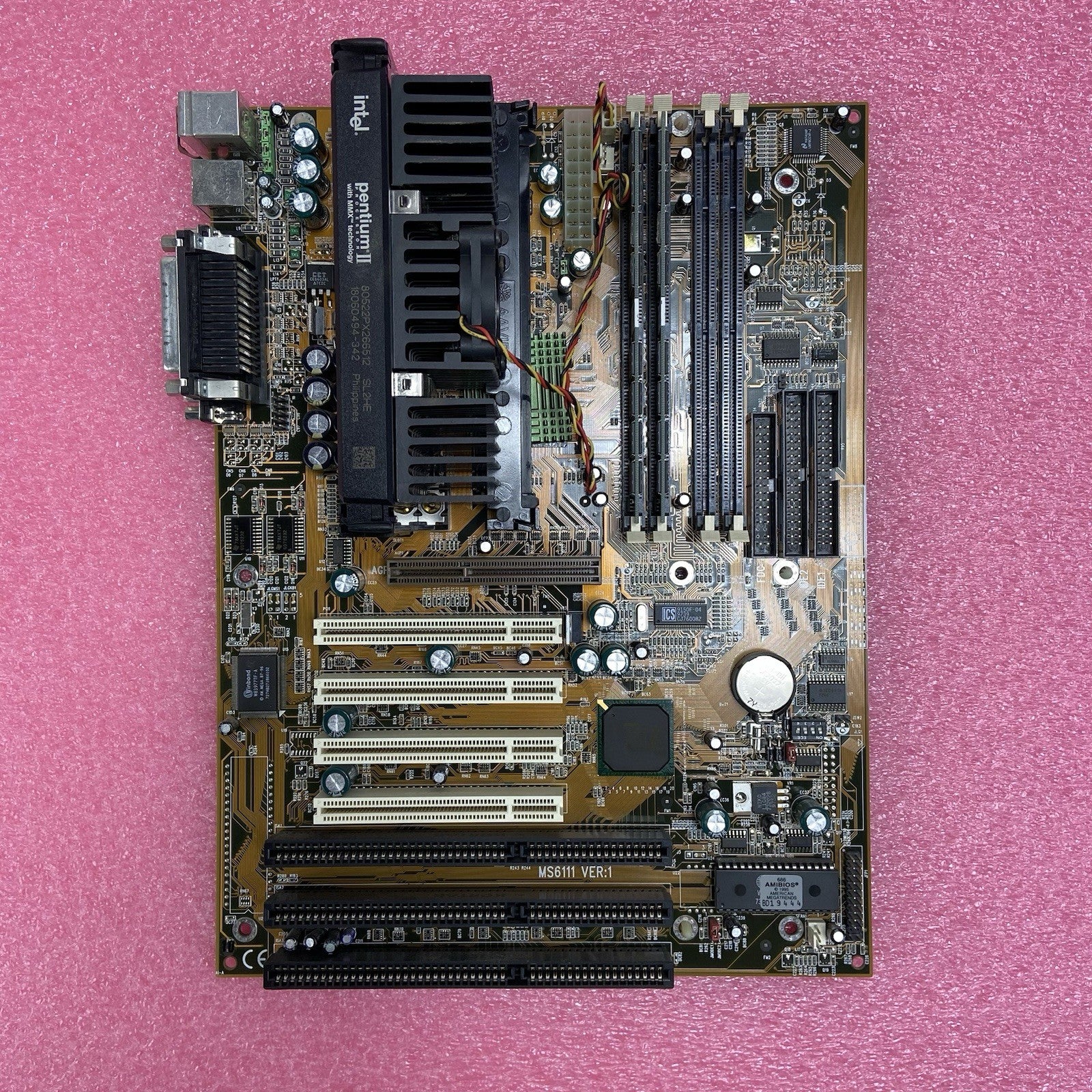 MicroStar MS-6111 Ver 1 Motherboard Intel Pentium II 268MHz 64MB RAM 3x ISA5