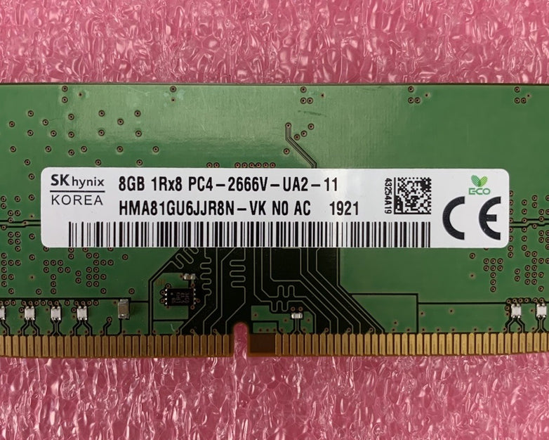 SK Hynix HMA81GU6JJR8N-VK PC4-2666V-UA2-11 8GB 1Rx8 Desktop Memory RAM