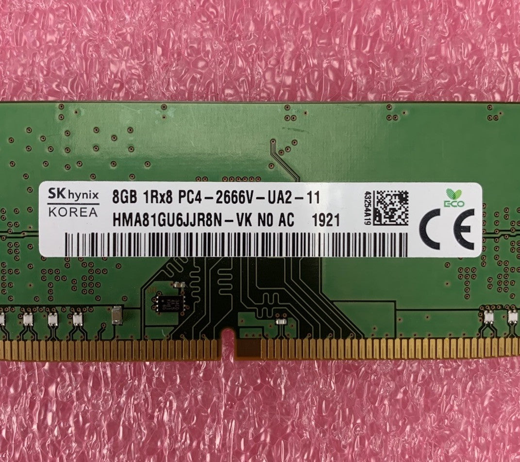 SK Hynix HMA81GU6JJR8N-VK PC4-2666V-UA2-11 8GB 1Rx8 Desktop Memory RAM6