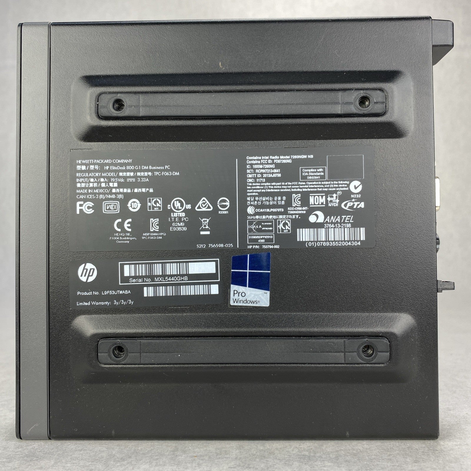 HP EliteDesk 800 G1 DM Intel Quad Core i5-4590T 2.0GHz 8GB RAM WiFi No AC HDD OS