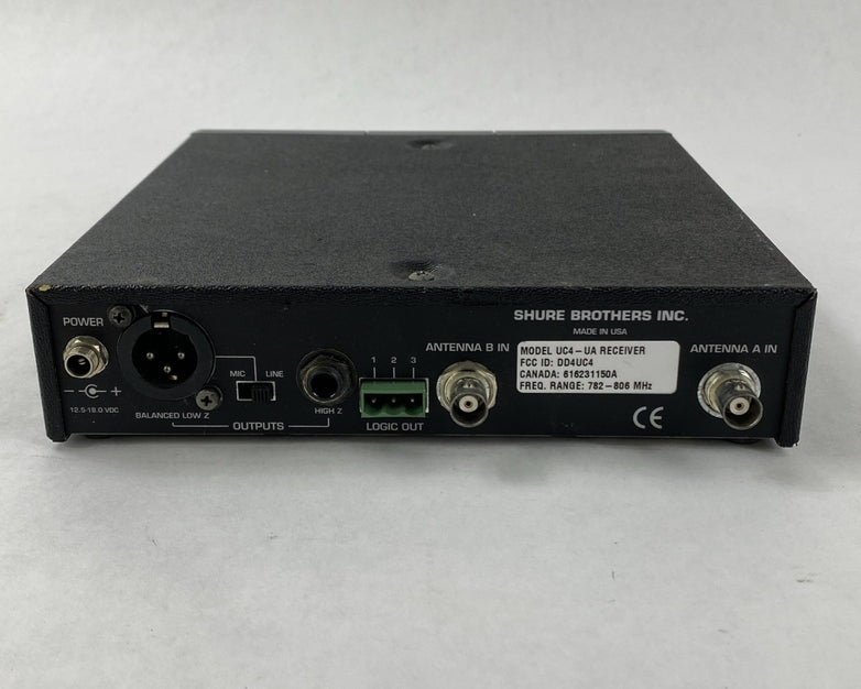 Shure Brothers UC4-UA Receiver   No Power Cord - Not tested Lot of 2