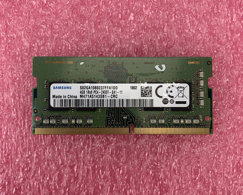 Samsung M471A5143SB1-CRC PC4-2400T-SA1-11 4GB 1Rx8 Desktop Memory RAM Lot of 2
