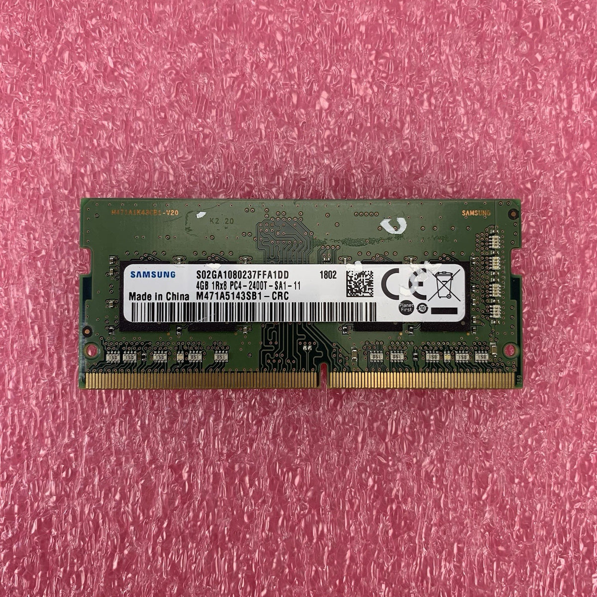 Samsung M471A5143SB1-CRC PC4-2400T-SA1-11 4GB 1Rx8 Desktop Memory RAM Lot of 25