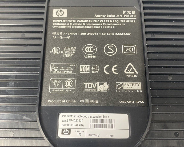 HP PR1010 Notebook Expansion Base Port Replicator USB RJ-45 Untested
