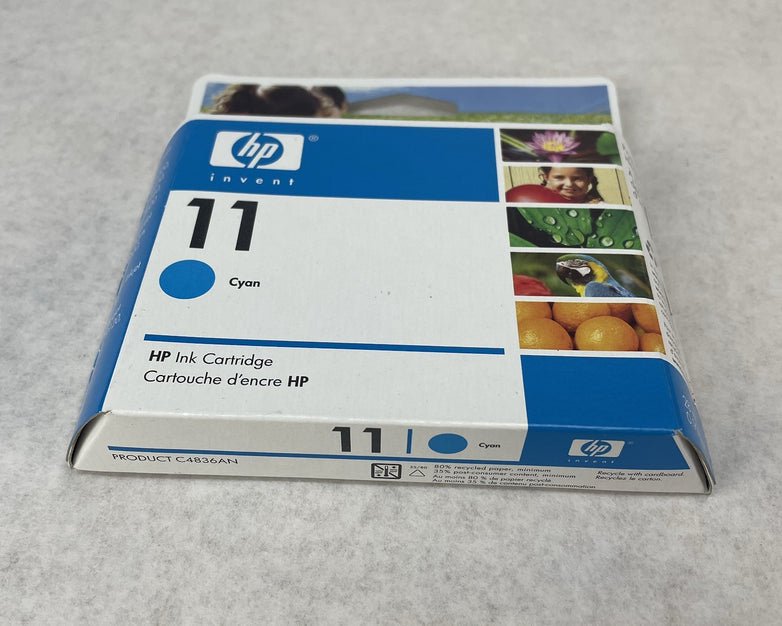 Genuine C4836AN HP 11 Ink Cartridge 1100 1200 2200 Cyan Sealed Box Lot of 3