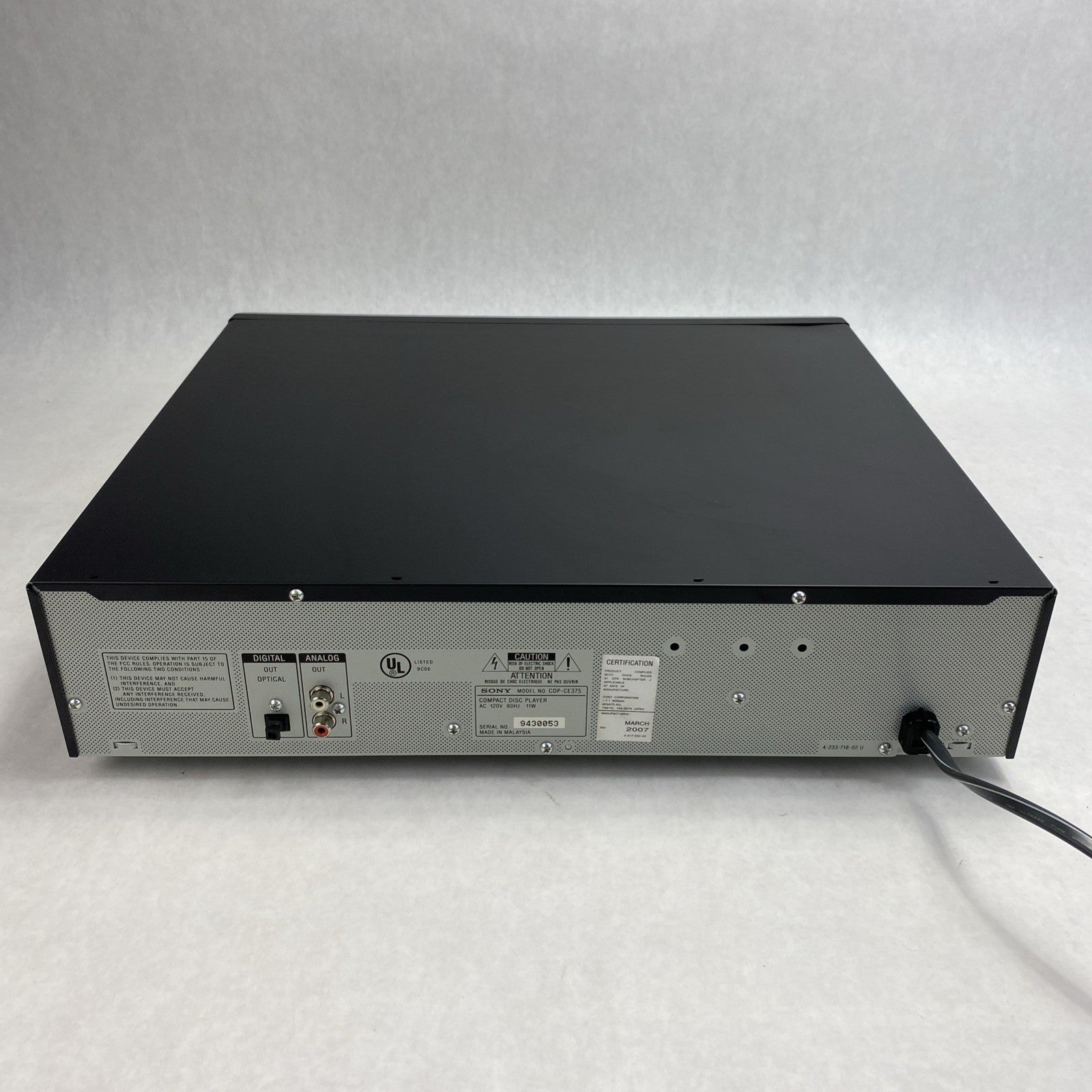 Sony CDP-CE375 5 Disc Ex-Change System/Player With Remote - Tested6