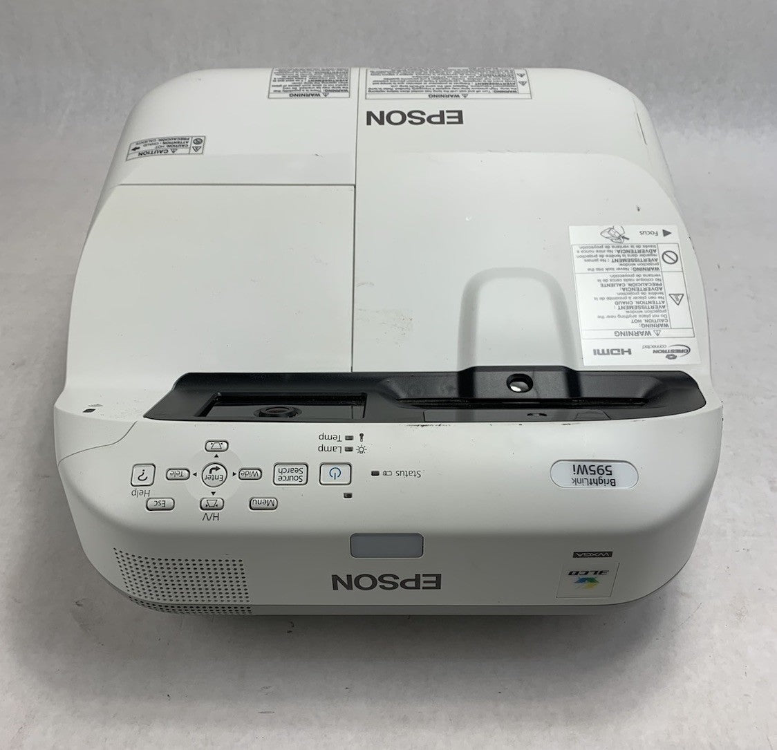Epson BrightLink 595Wi H599A LCD Projector 14 Lamp Hours - No Remote Loud Fan3
