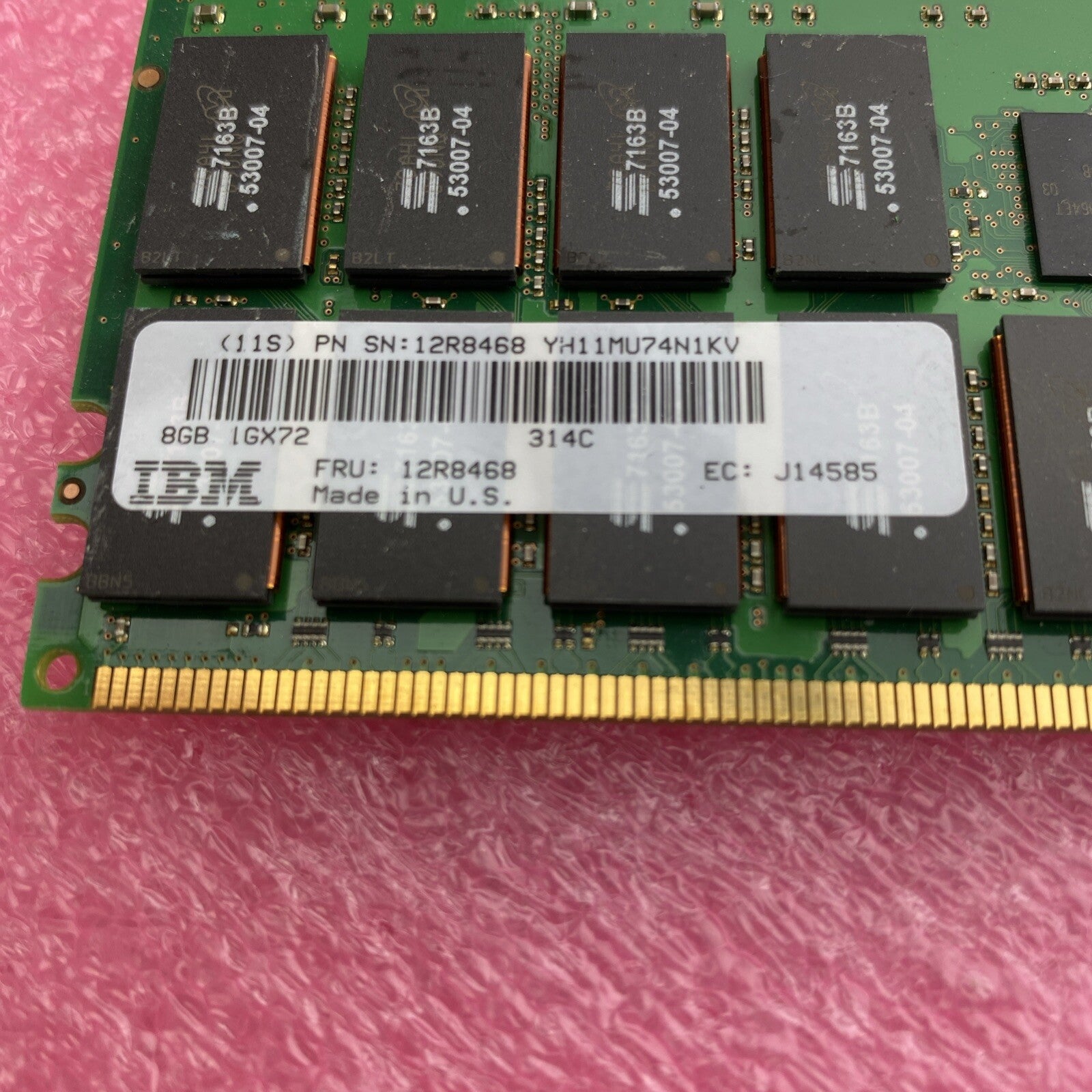 IBM 12R8468 Memory 8GB 400MHz DDR2 DIMM 276-Pin CL3 RAM Untested Lot Of 2