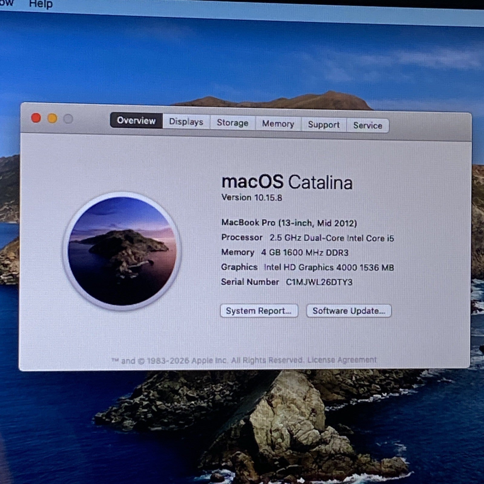 Apple MacBook Pro A1278 2012 13" 2.5GHz i5 4GB RAM 120GB SSD os10.15.81