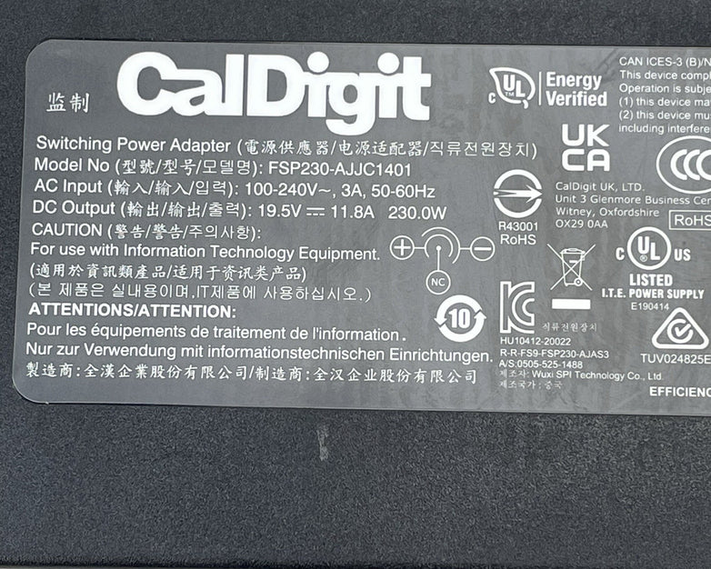 OEM Caldigit FSP230-AJJC1401 Switching Power Adapter