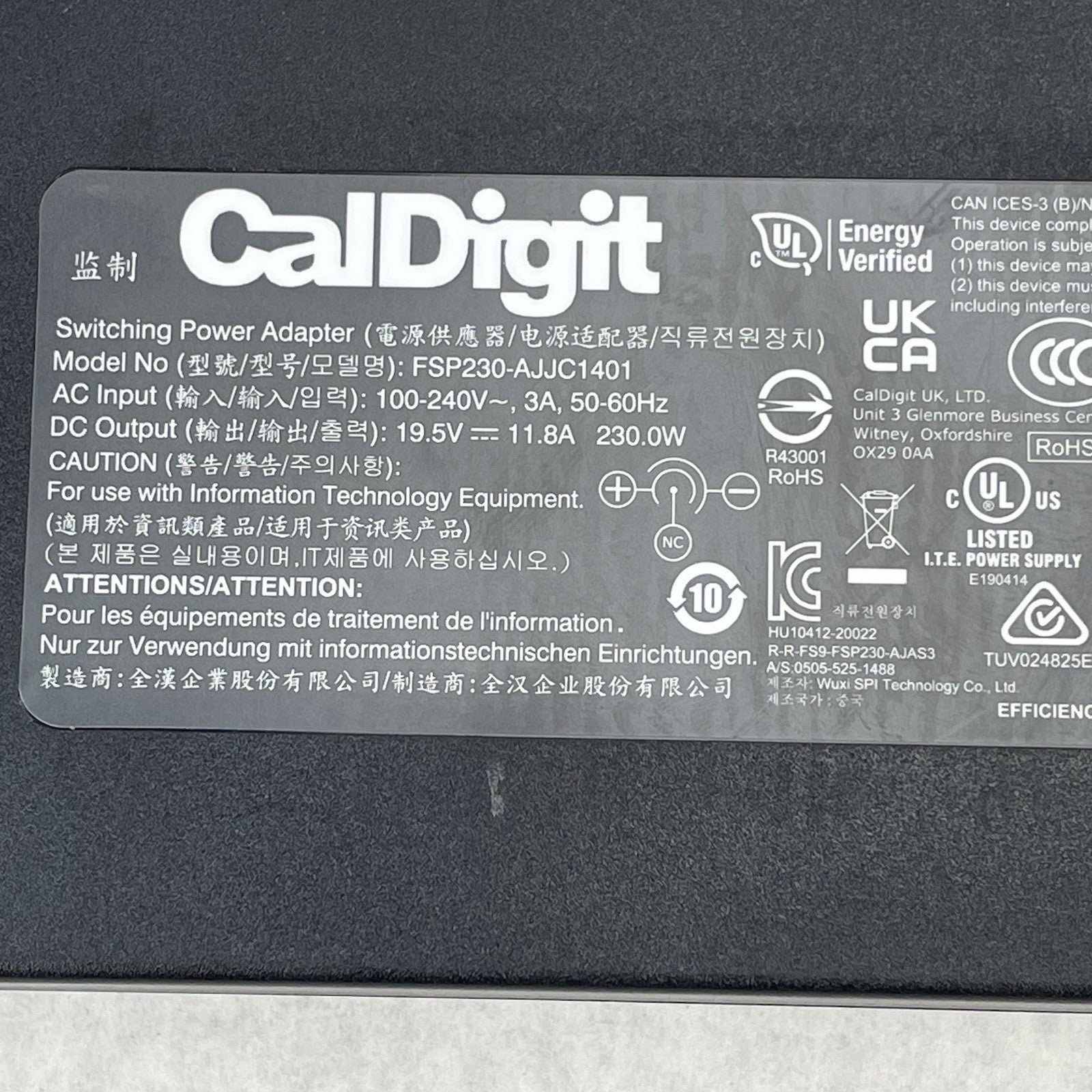OEM Caldigit FSP230-AJJC1401 Switching Power Adapter5