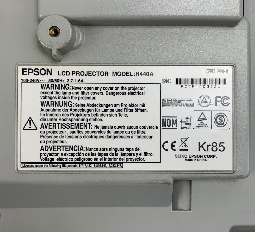 Epson Brightlink H440A LCD Projector 277 Lamp Hours