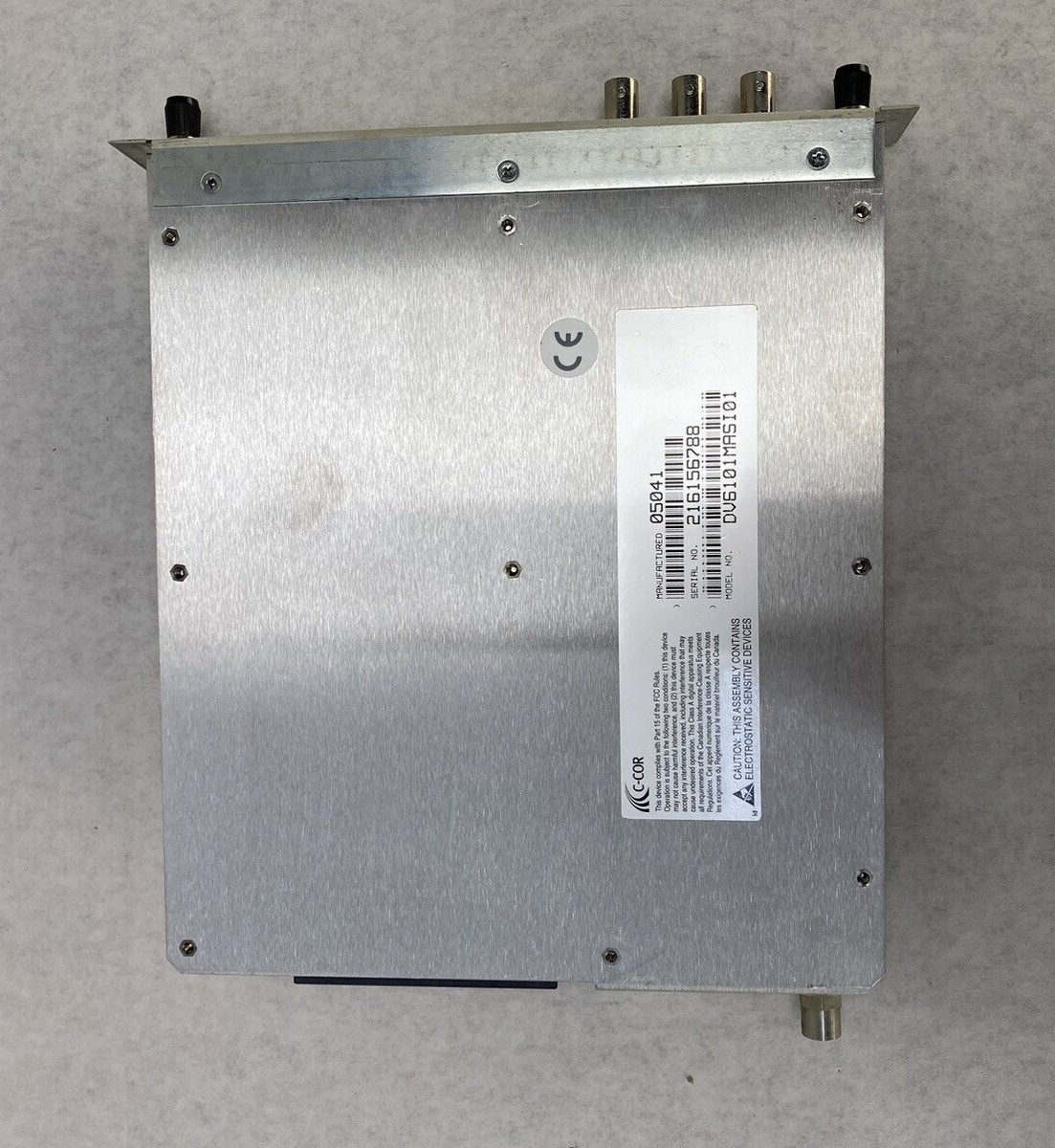C-COR Video Systems DV6101MASI01 DVB ASI SMPTE 310m MPEG TRANSPORT Multiport