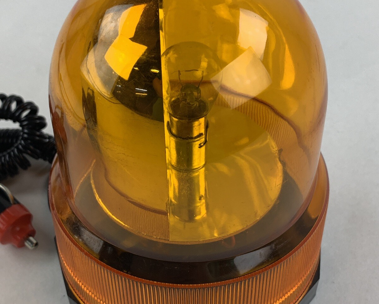 Grip 37280 Amber Economy Revolving Light Coiled Cord Plug Tested