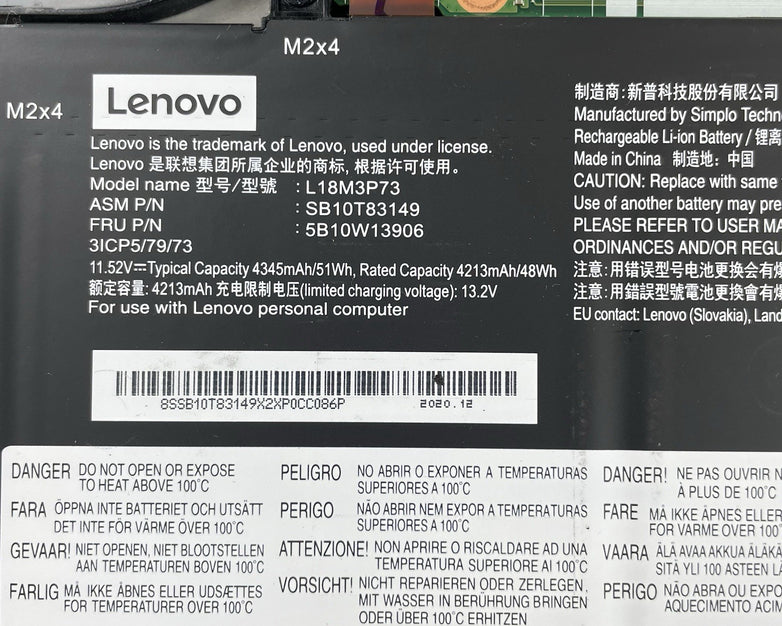 Lenovo ThinkPad T14 Gen1 14" i5-10310U 1.70 GHz 8 GB RAM No SSD/OS/AC