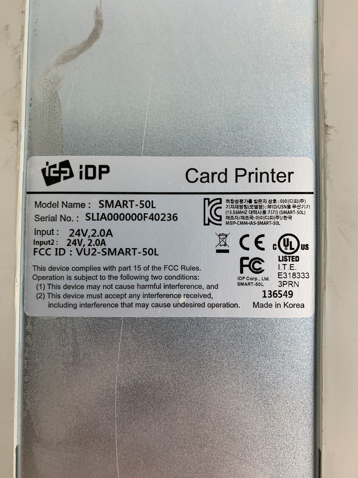 IDP SMART-50 L Thermal Professional ID Card Printer Tested W/ Laminator Issues
