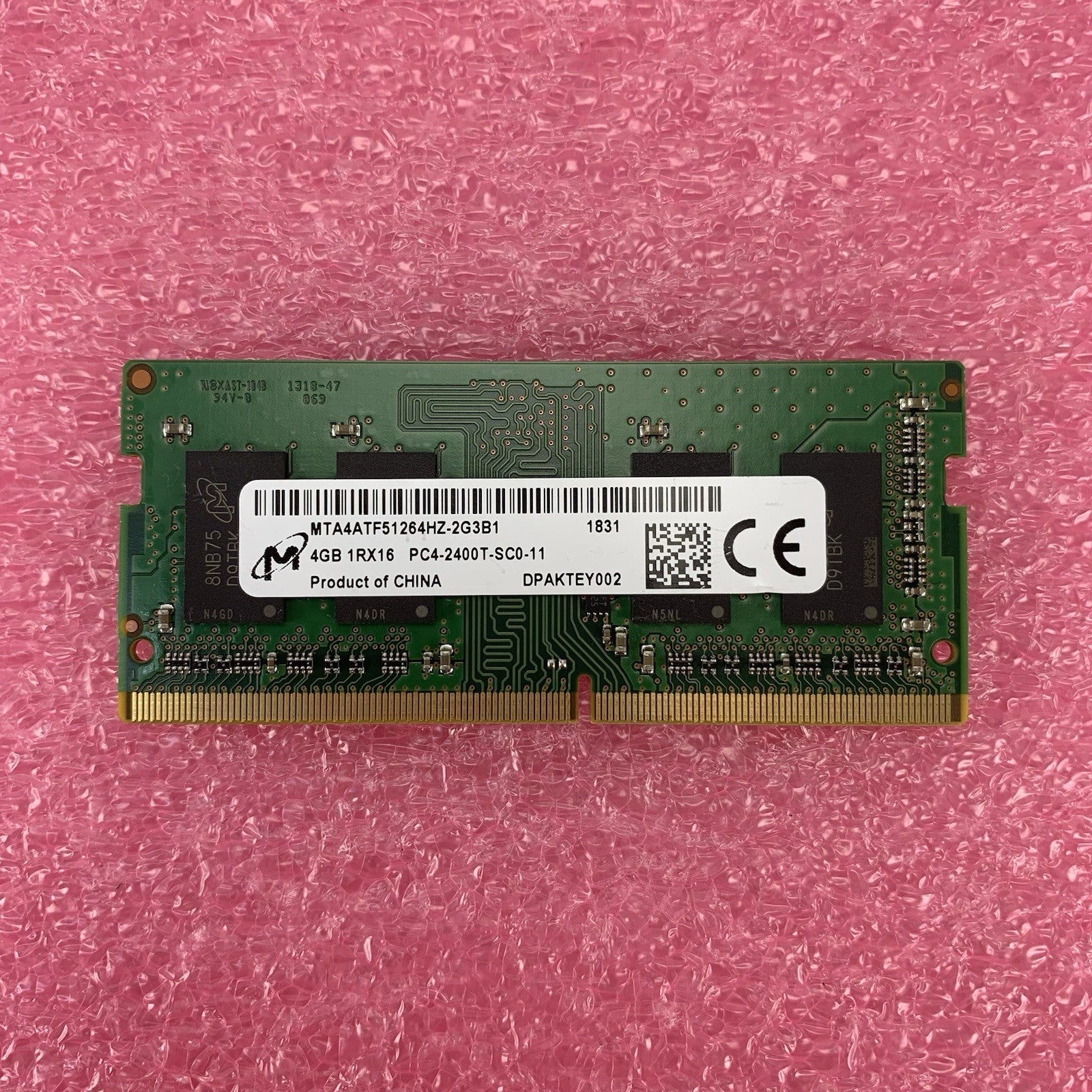 Micron MTA4ATF51264HZ-2G3B1 PC4-2400T-SC0-11 4GB 1Rx16 Desktop Memory RAM Lot 25