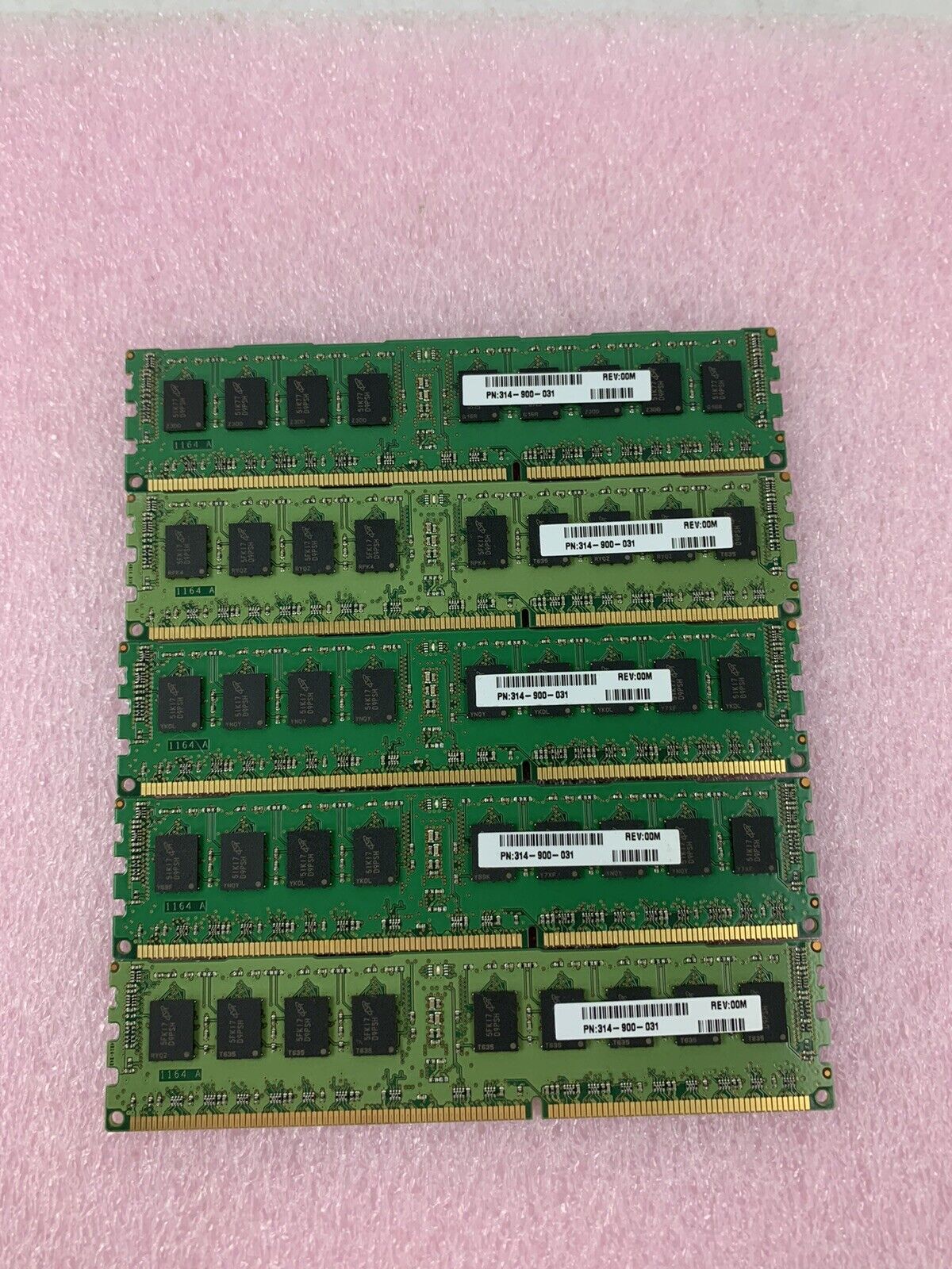 LOT OF 5 MT18JSF51272PDZ-1G6K1HF 4GB PC3-12800R-11-13-B1 2Rx8