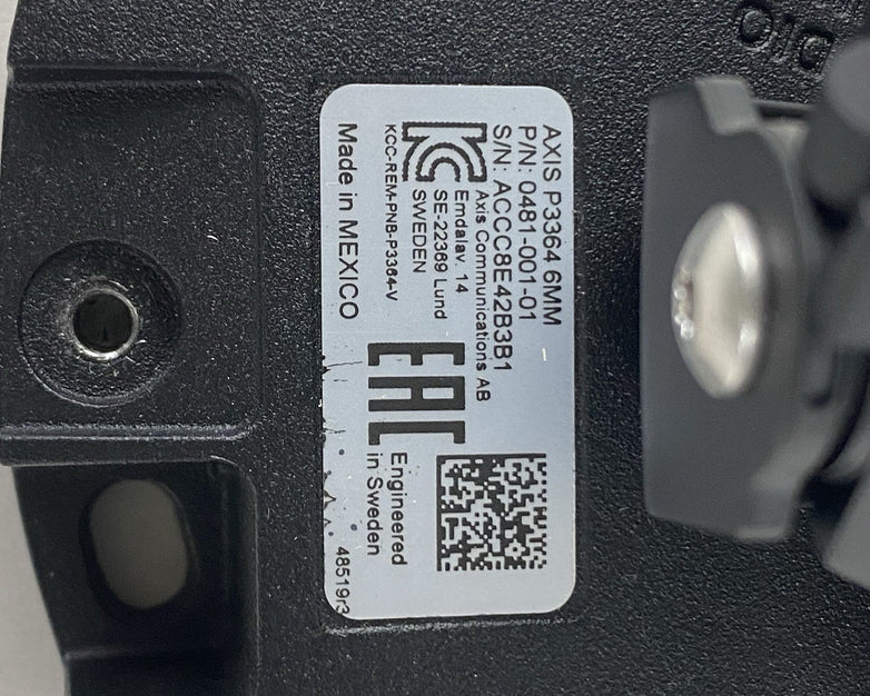 Axis P3364 6mm Fixed Dome PoE Network Camera