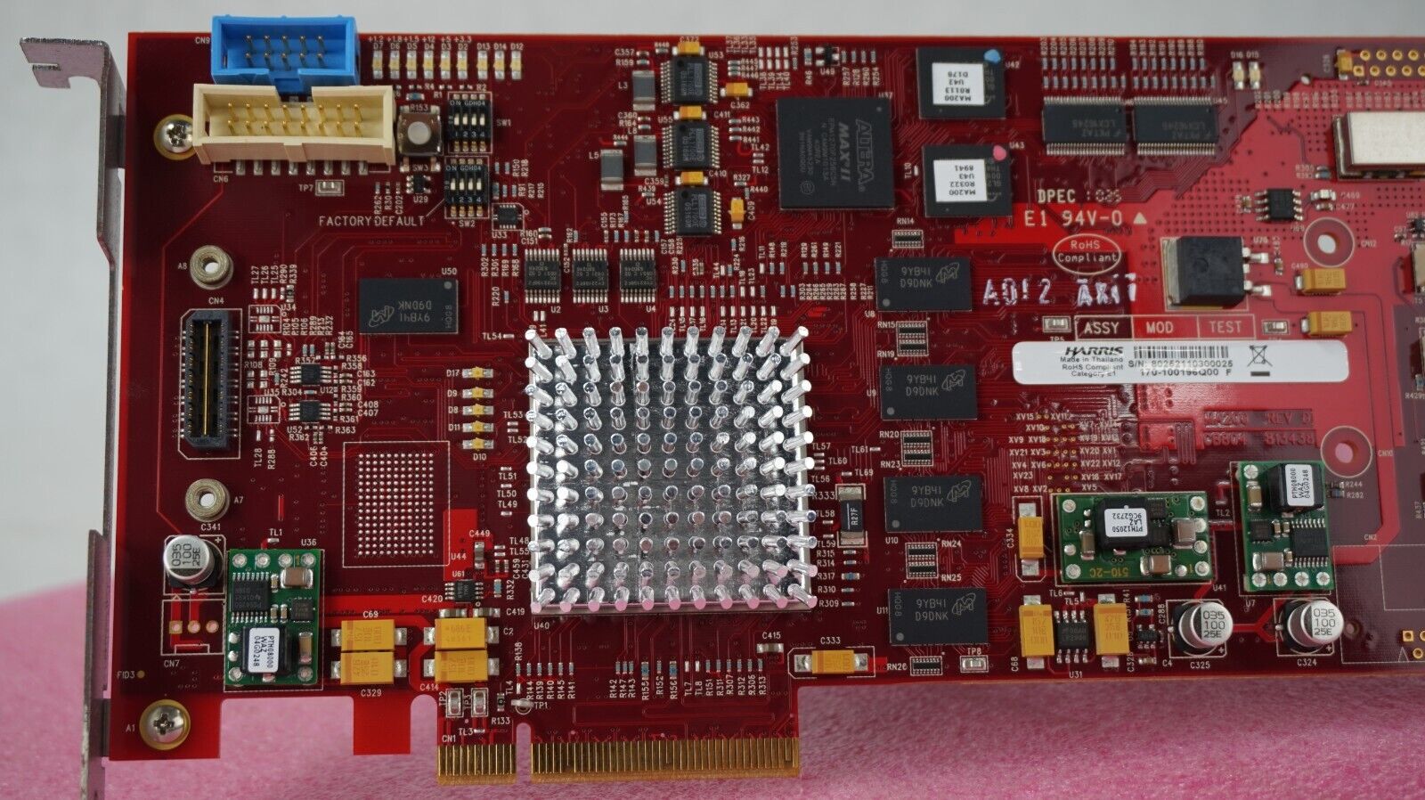 HARRIS MA-200 Rev D Video Editing Card 170-100196Q00 F w/ Cables