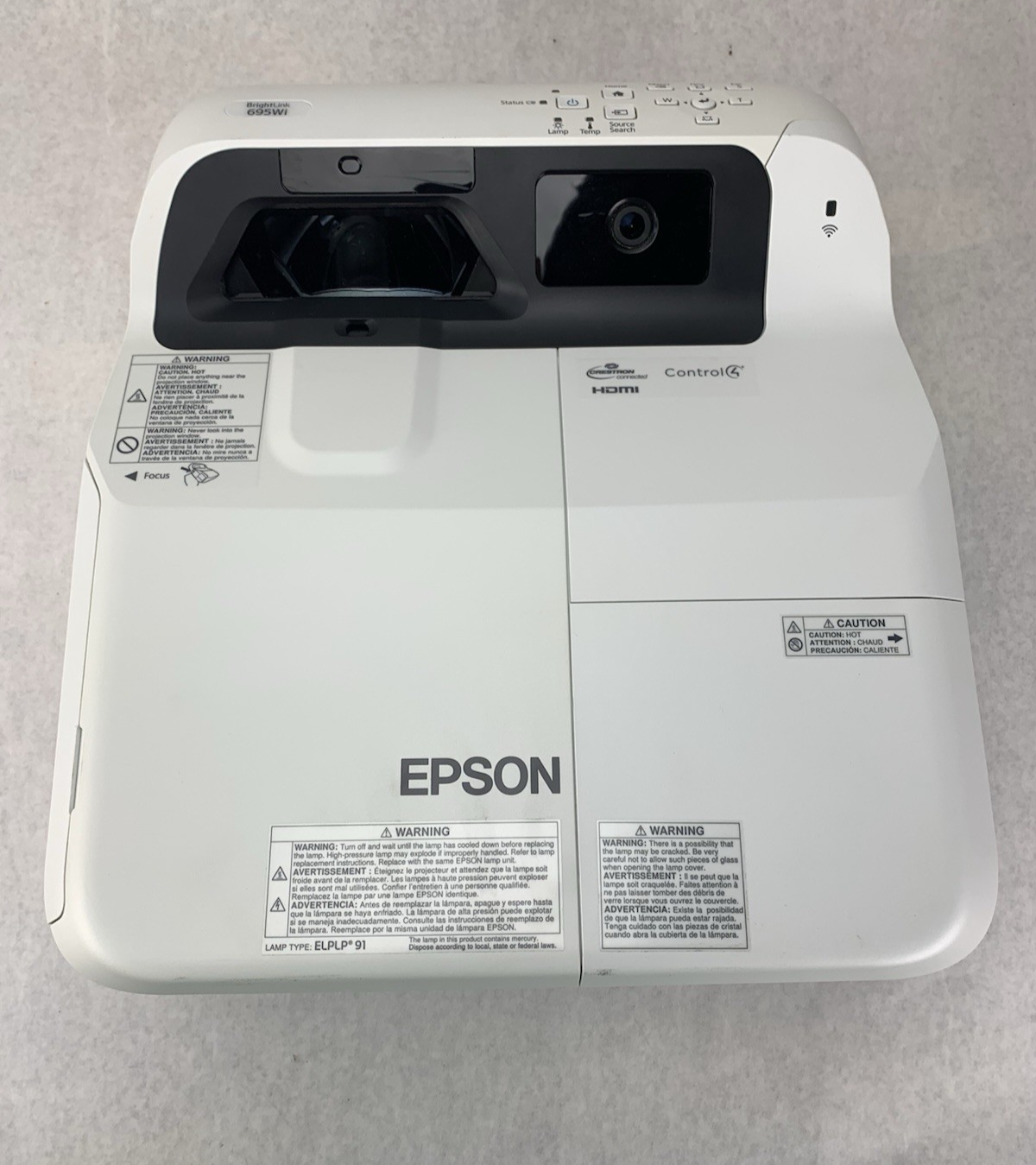 Epson PowerLite 695Wi H740A LCD Lamp Projector 2072 Lamp Hours - No Remote5