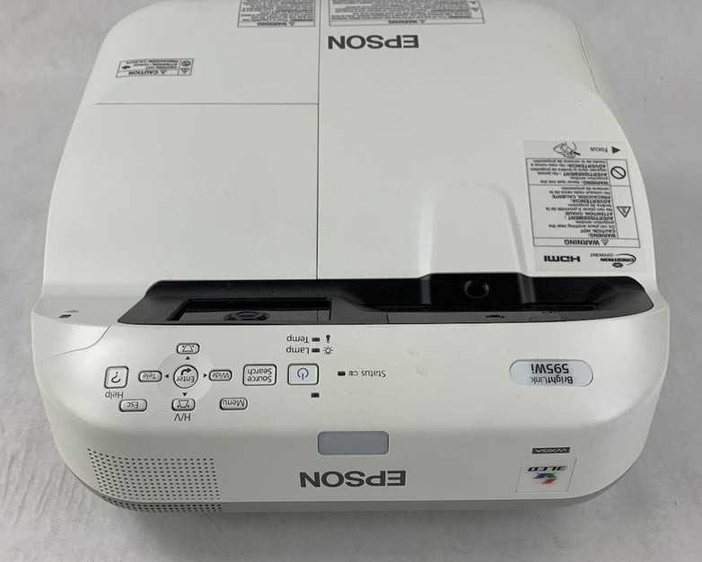 Epson BrightLink 595Wi H599A LCD Lamp Projector 876 Lamp Hours - No Remote