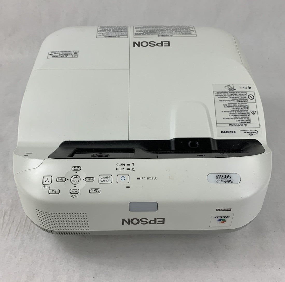 Epson BrightLink 595Wi H599A LCD Lamp Projector 876 Lamp Hours - No Remote3