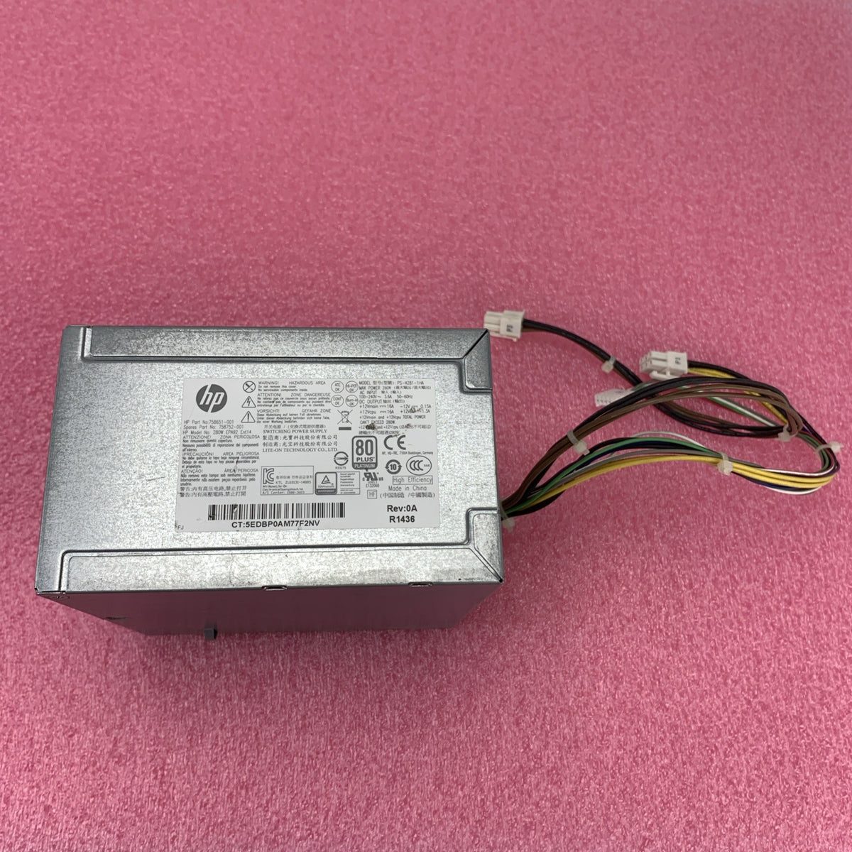 HP PS-4281-1HA 80 Plus Platinum 280W EPA92 Ent14 Power Supply 758651-001 -Tested3