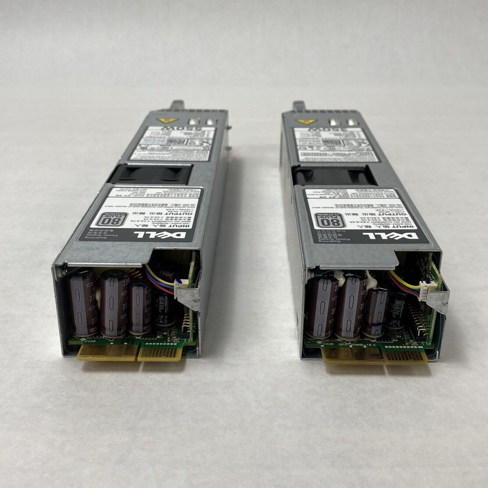 Lot of 2 Dell Y8Y65 350W 80 Plus Platinum D35OE-S1 Server Power Supply