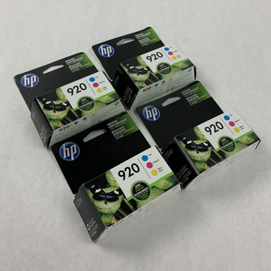 HP N9H55FN 920 Ink Cartridges Cyan Magenta Yellow EXP Oct. 2019 (Lot of 4)