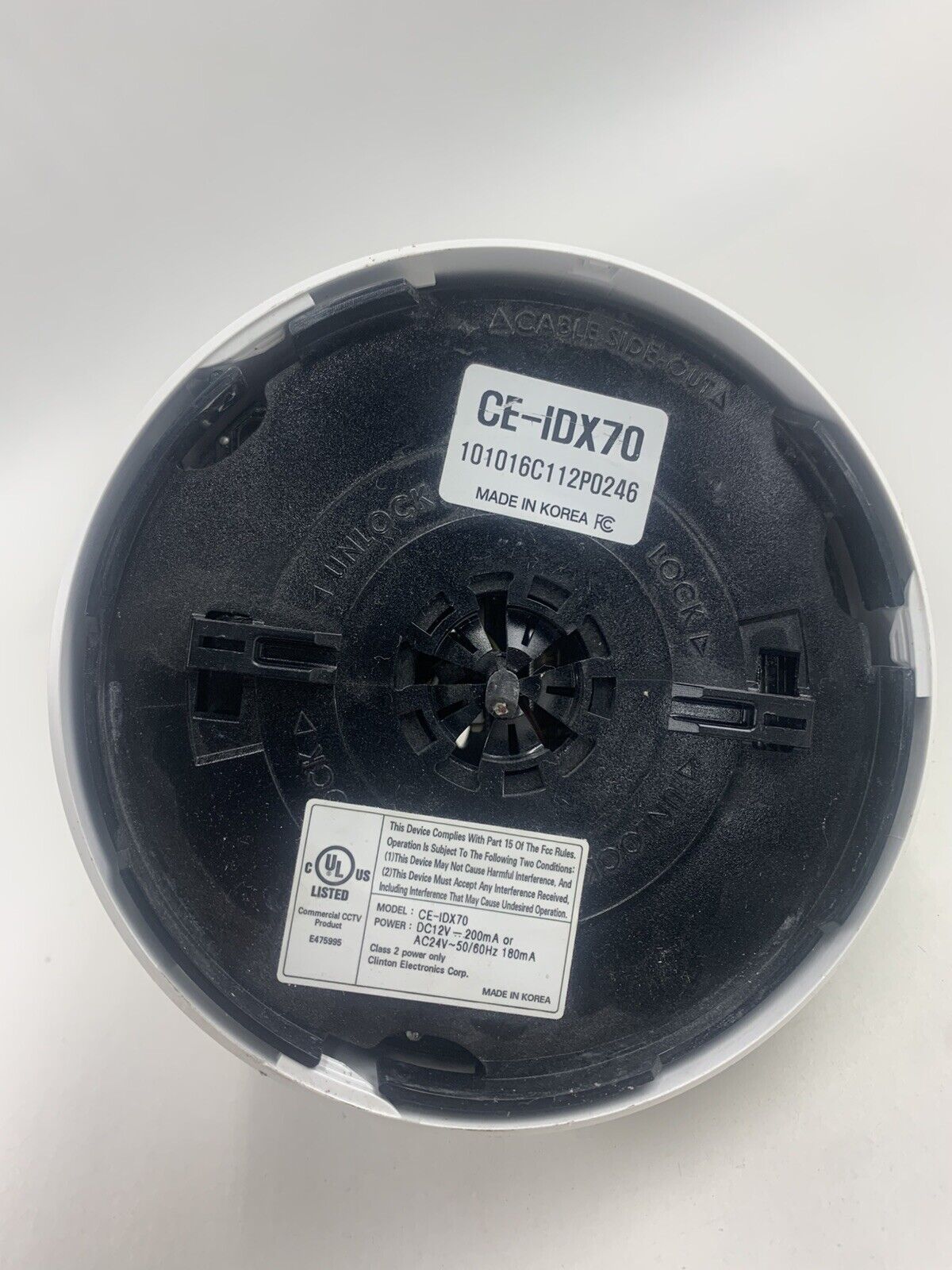 For Parts or Repair CE-IDX70 Dome Camera 12V
