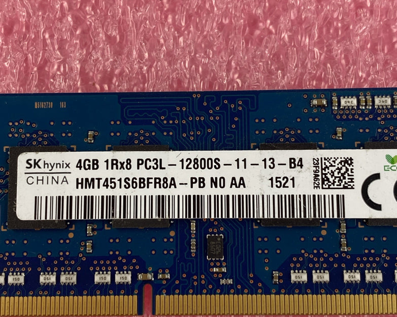 SK Hynix 4GB DDR3L PC3L-12800S Laptop Memory Ram HMT451S6BFR8A-PB - Lot of 5